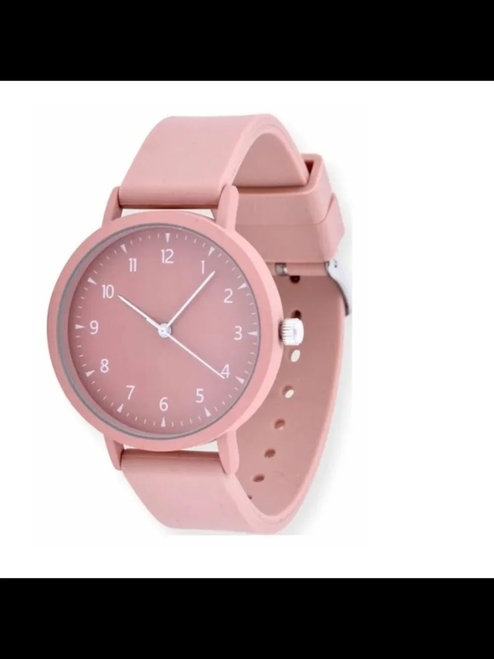 Minimalist Pink Silicone Analog Watch